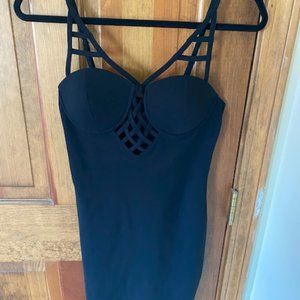 NWT Leave Them Guessing Black Mini Dress